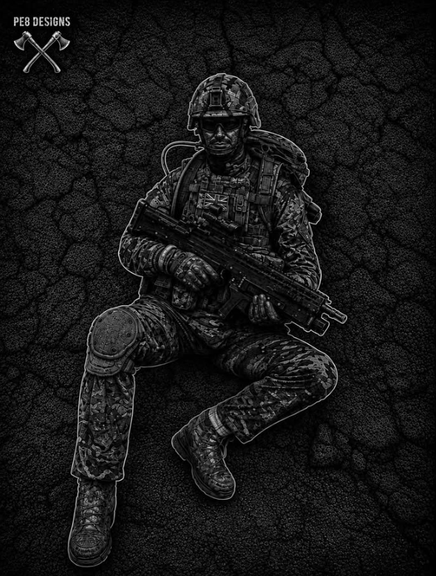 Soldier PE8 T-shirt design