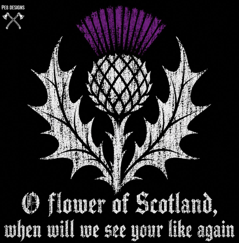 Flower of Scotland PE8 T-shirt design