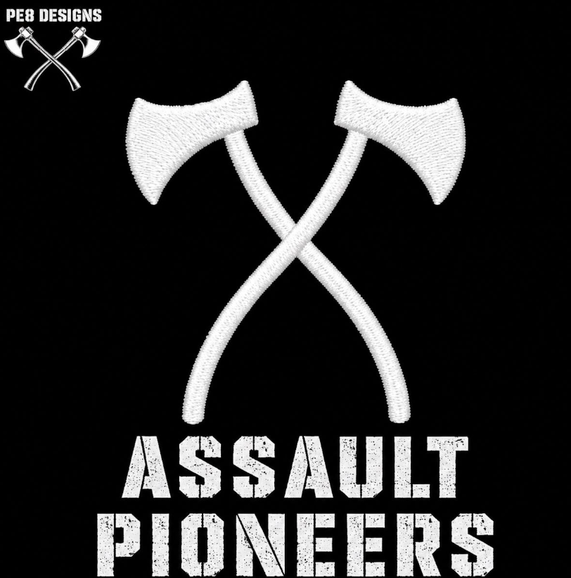 Assault Pioneers PE8 T-shirt design
