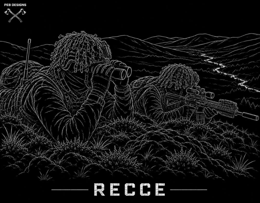 Recce PE8 T-shirt design